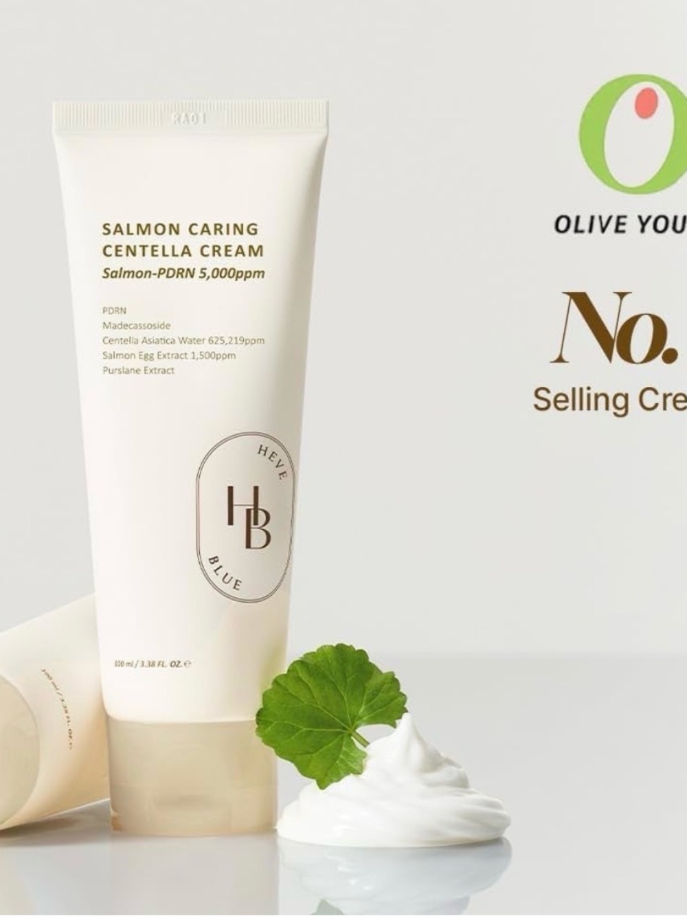 Heveblue - Salmon Caring Centella Cream - Revitalizing face cream - 100 ml